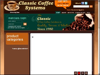 Web site www.classiccoffee.com, Classic Coffee Systems LTD