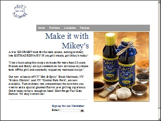 Web site www.mikeysmarinade.com, Mikey's Famous Marinades Corp