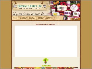 Web site www.quesoslaricura.com, Quesos-LA Ricura LTD