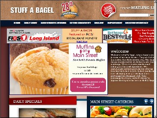Web site www.stuffabagel.com, Stuff A Bagel