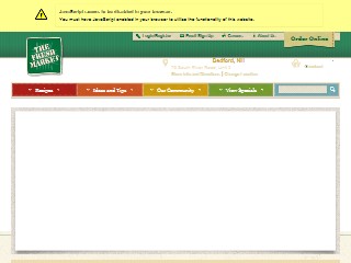 Web site www.thefreshmarket.com, Fresh Market