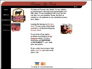Web site www.treasureislefoods.com, Treasure Isle Foods